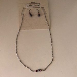 The original Arizona jean company earring and necklace set new